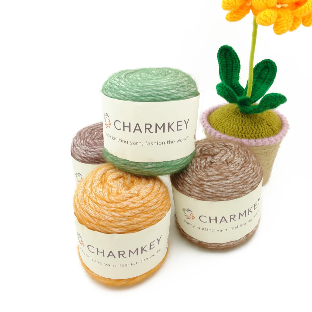 Charmkey Wholesales 100% Acrylic Mohair Yarn Fancy Knitting Yarn for Sweater and Scarf