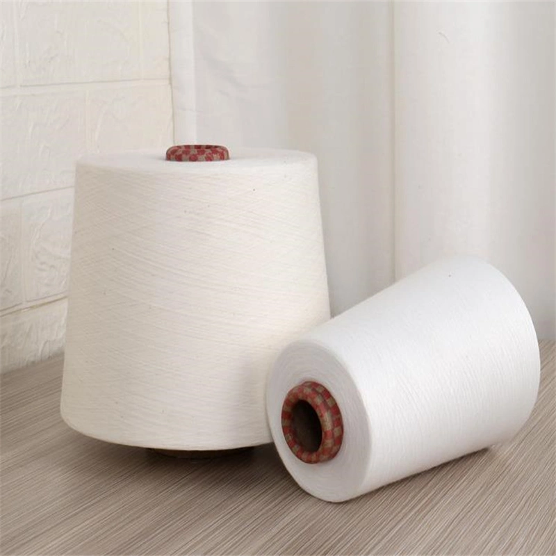 Competitive Raw White 60/40 55/45 50/50 CVC PC Blended Cotton Polyester Yarn