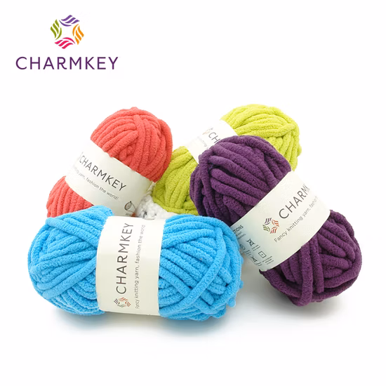 Amazon Hot Selling, hochwertiges, weiches, superklobiges Garn, Handstrickdecke, Riesen-Chenille-Garn