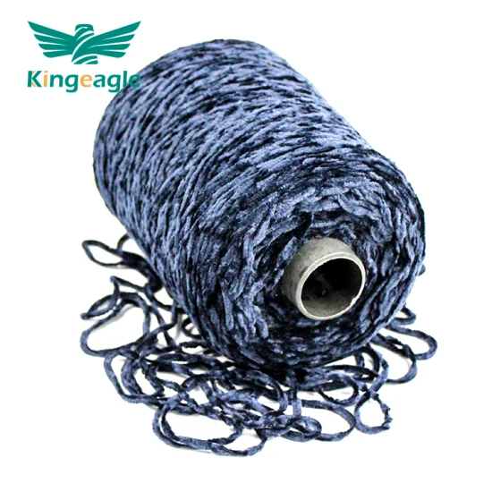 Kingeagle 4,5 nm Polyester-Chenille-Effektgarn zum Stricken und Weben