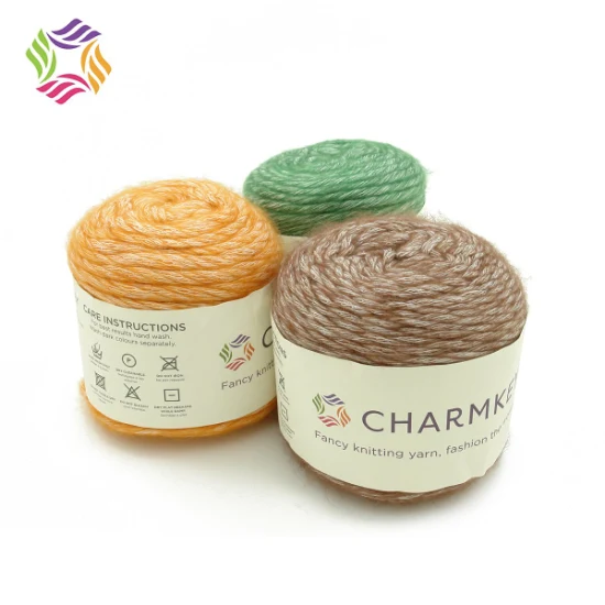 Charmkey Großhandel aus 100 % Acryl-Mohair-Garn, ausgefallenes Strickgarn für Pullover und Schal